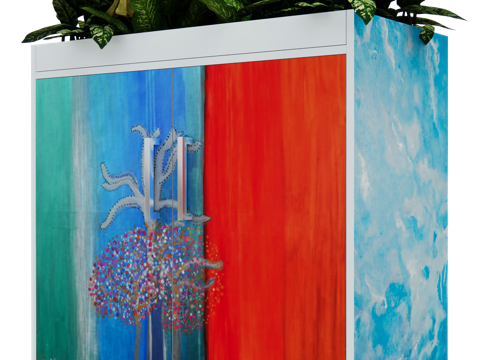 Laminated art cabinet