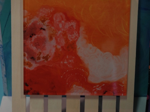 Glass Trivet with art theme of “Roses are Wild”